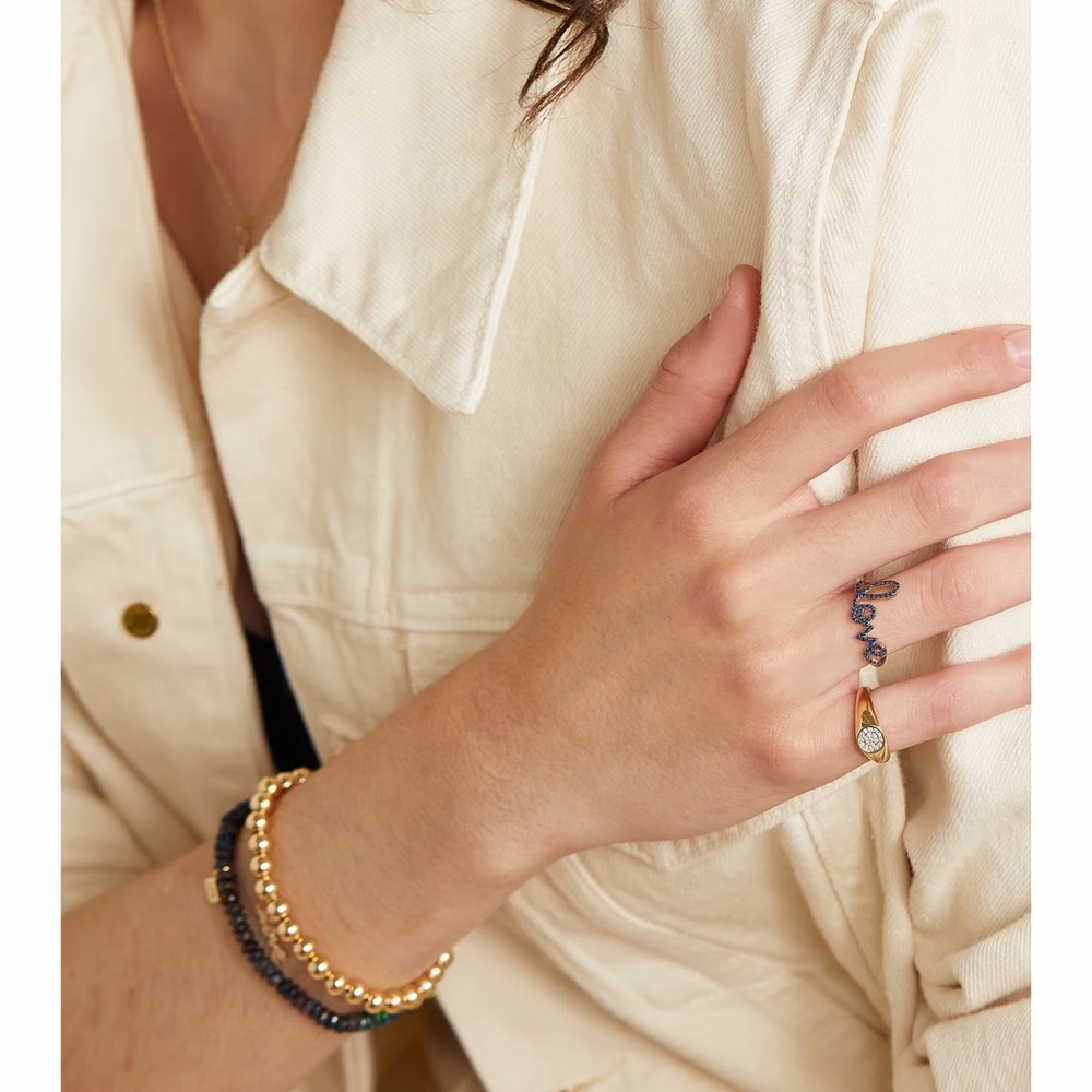 Sydney Evan Blue Diamond Love Ring